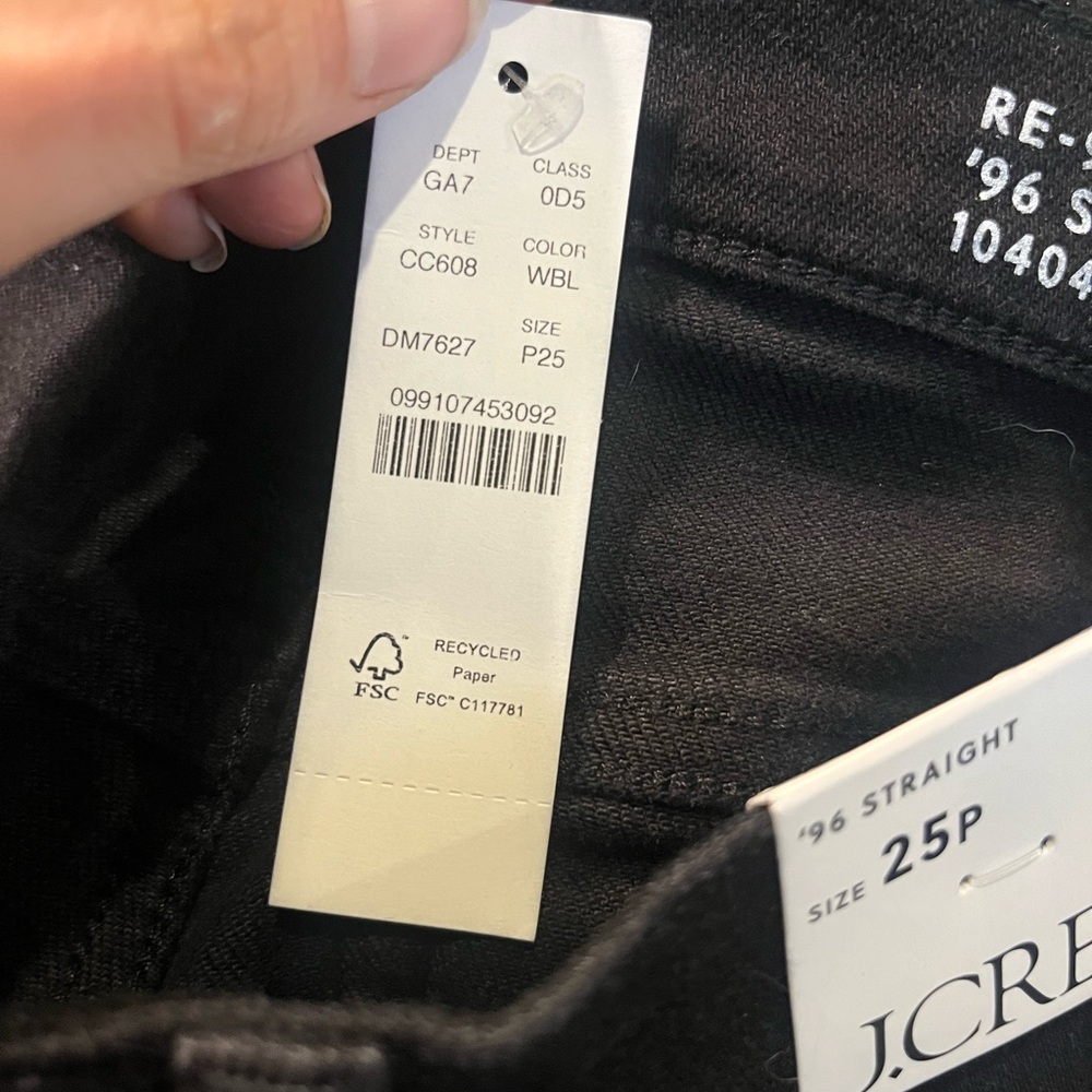 J.Crew Petite Slim straight jean in black rinse - Picture 10 of 11